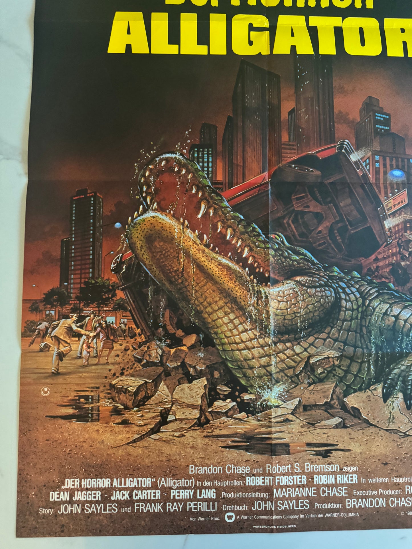 Alligator German Horror A1 video poster