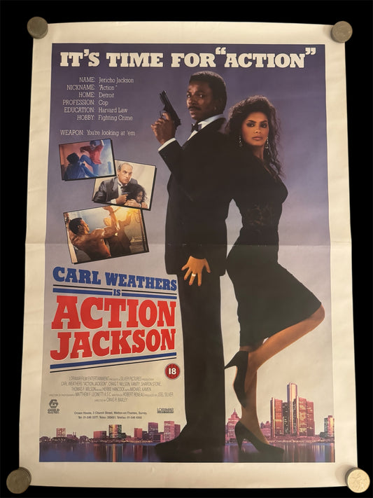 Action Jackson 1988 UK Video Poster
