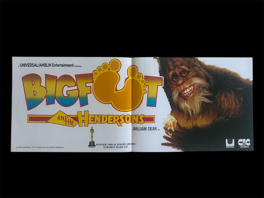 Big Foot And The Hendersons 1987 UK Video Poster