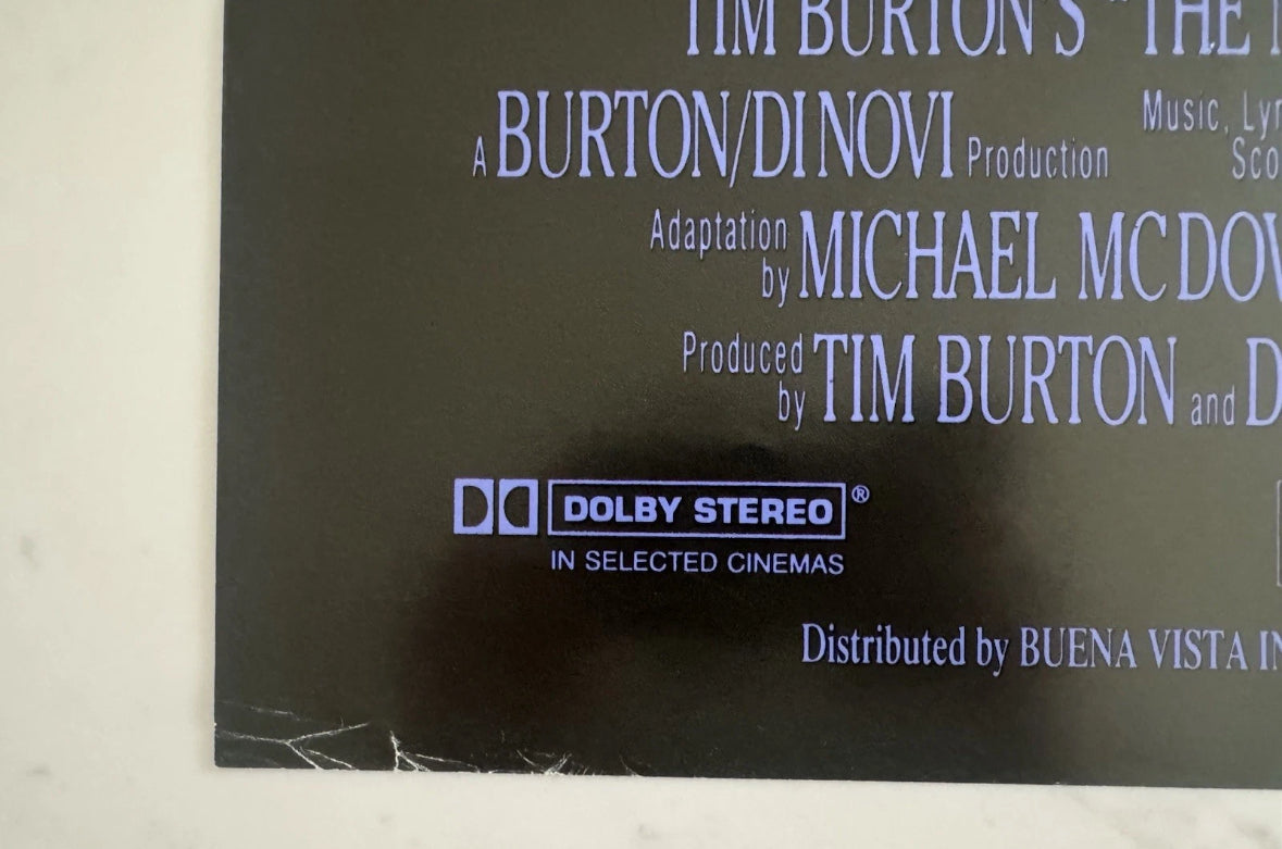 The Nightmare Before Christmas 1993 UK Quad Poster