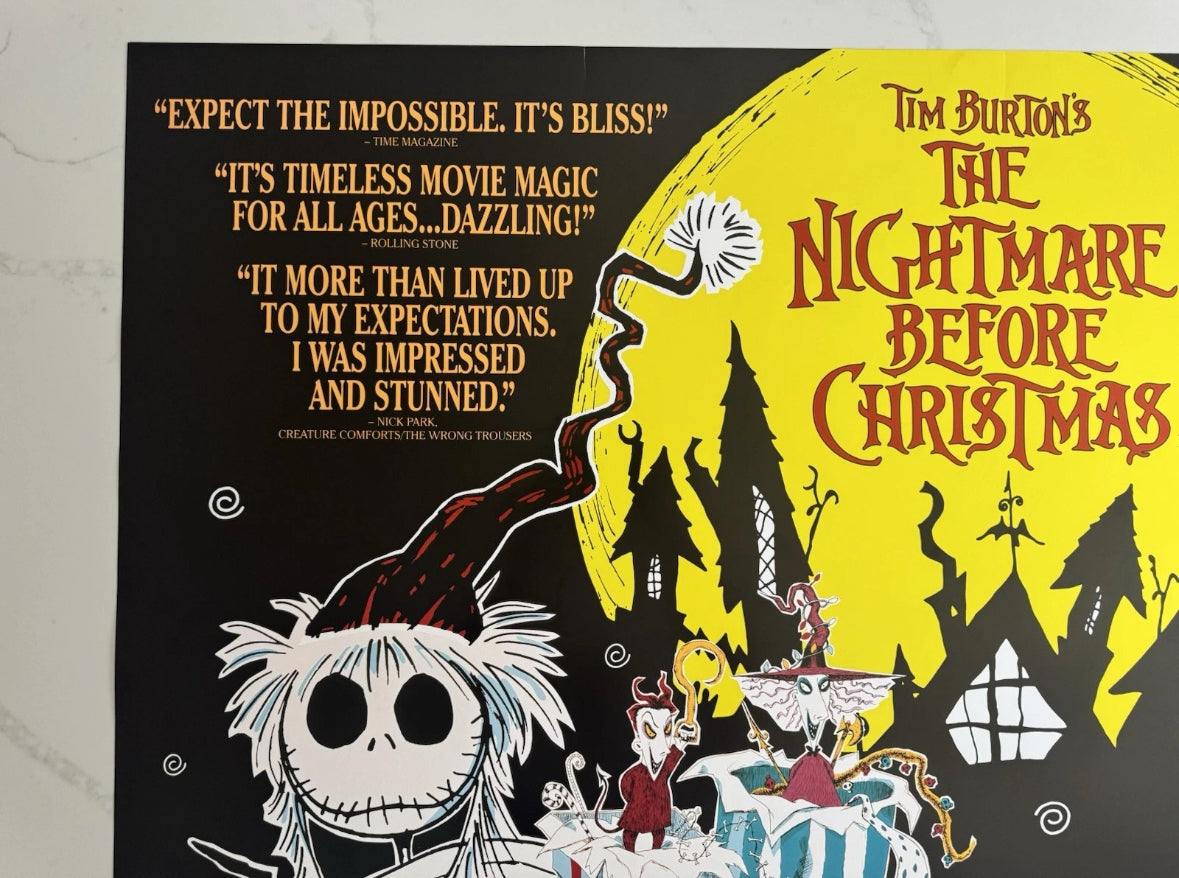 The Nightmare Before Christmas 1993 UK Quad Poster