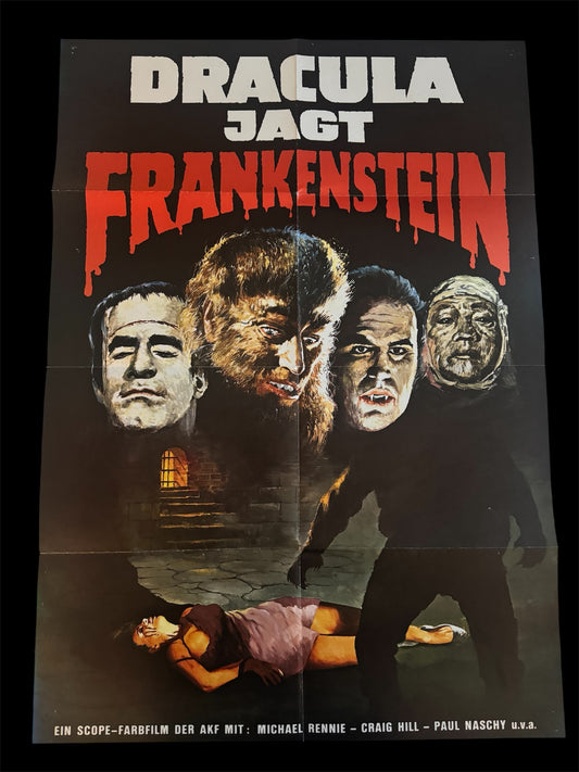 Dracula vs Monsters German Horror A1 video poster