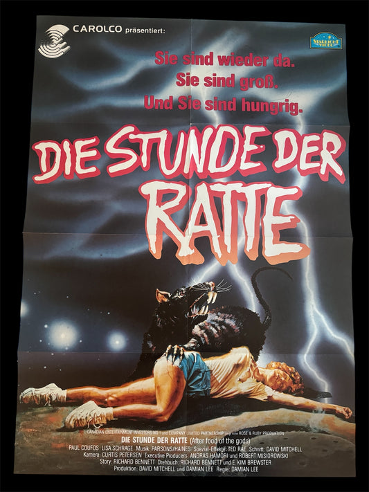 Rat German Horror A1 video poster