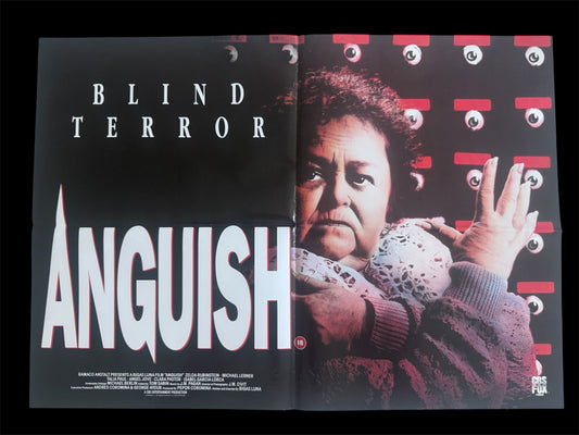 Anguish 1987 UK Video Poster