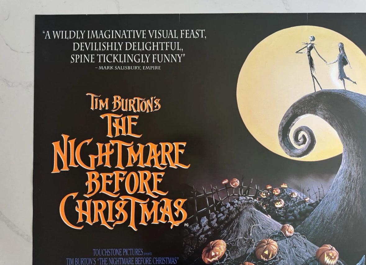The Nightmare Before Christmas 1993 UK Quad Poster